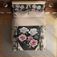 Heart of Roses Duvet Cover