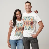 Vintage Snowflakes Pattern - T-Shirt