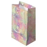 Soft Rainbow Pastel Kawaii Heart Pattern Design Small Gift Bag