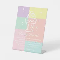 Retro Ice Cream Ring Hunt Game Pedestal Sign