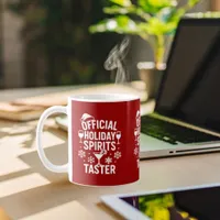 Christmas quote funny party spirits taster red coffee mug