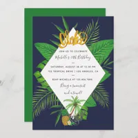Hawaiian Aloha Luau Birthday Party Invitation