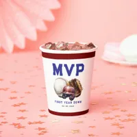 American Football First Year Down 1st Birthday Paper Cups