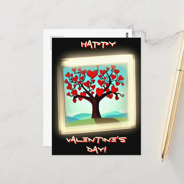 Modern card - Love Tree - Valentine's Day