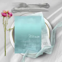 Watercolor Reflections Menu Teal ID774