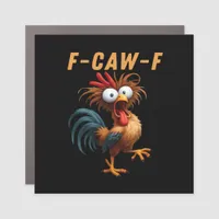F-Caw-F Gothic Crow Humor Funny Vintage Style Car Magnet