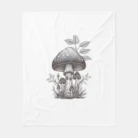 Cottagecore Mushroom Goblincore Aesthetic  Mushroo Fleece Blanket