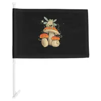 Cute Cottagecore Aesthetic Mushroom Frog Goblincor Car Flag
