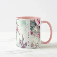 Love You Mom | Watercolor Roses Mug