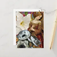Angel and Flowers Collage Postcard