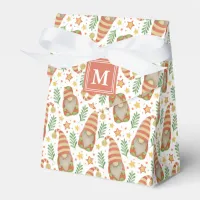 Watercolor Scandinavian Gnome Monogram Christmas Favor Boxes