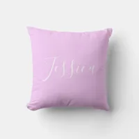 Modern Lavender Monogram Throw Pillow