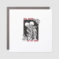 Till Death Do Us Part Wedding Skeleton Couple Vale Car Magnet