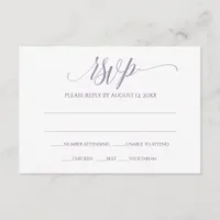 RSVP Response Card | Luxe Calligraphy (Lavender)