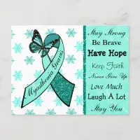 Myasthenia Gravis Hope Butterfly Ribbon Postcard