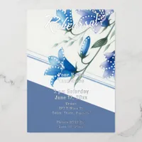 Bluebells Floral Wedding Foil Invitation