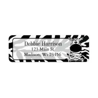 Personalized Zebra Stripes Return Address Labels