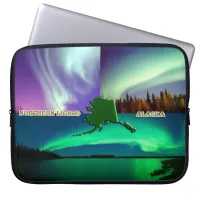 Northern Lights of Alaska Collage Laptop Sleeve