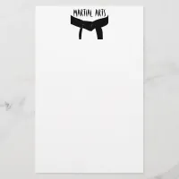 Martial Arts Black Belt Stationery