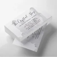 Black and White Crystal Rock Shop Business Card