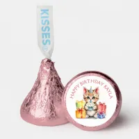 Cute Kitten themed Birthday Girl Personalized Hershey®'s Kisses®