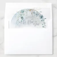Wedding | Dusty Blue Over the Moon in Love Envelope Liner