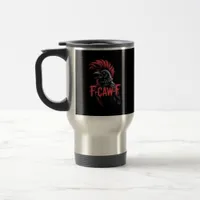 F-Caw-F Crow Funny Gothic Moon Bird Halloween Retr Travel Mug