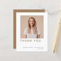 Budget Grad Photo Gold Graduation Thank You