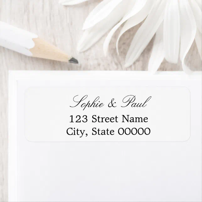 Elegant Minimalist Return Address Label