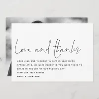 Script Love Thanks Photo Wedding Thank You