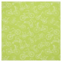 Vintage Green Bicycle Pattern Fabric