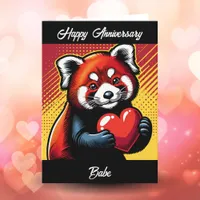 Happy Anniversary | Pop Art Red Panda Card