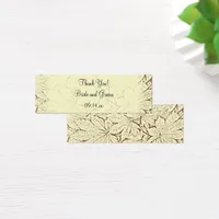 Brown Abstract Maple Leaves Fall Wedding Favor Tag