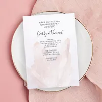 Light Blush Pink Crystals Wedding Rehearsal Dinner Invitation