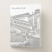 City Skyline Venice Sepia ID394 Pocket Folder