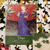 Virgo the Virgin Zodiac Sign Birthday Party Jigsaw Puzzle