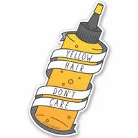 Cute Yellow Hair Dye Bottle Cartoon Sticker