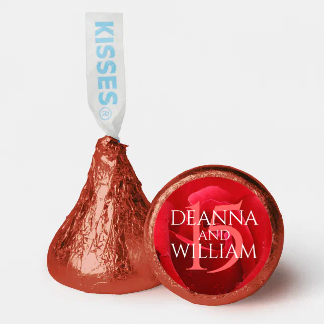 Elegant 15th Rose Wedding Anniversary Celebration Hershey®'s Kisses®