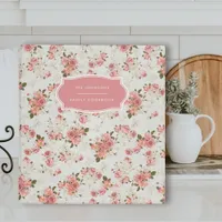 Vintage Floral Family Recipe Cookbook Binder