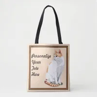 Orange Ginger and White Cat Personalized Tote Bag