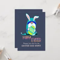 Gnome Happy Easter Egg Hunt Invitation