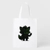Whimsigoth Cyborg  Vintage Art Design Classic Grocery Bag