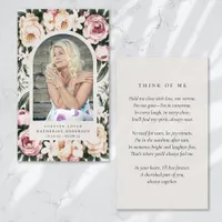 Forever Loved Vintage Floral Memorial Card