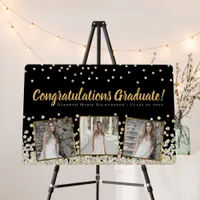 Gold Silver Confetti Photo Collage Graduation Foam Board