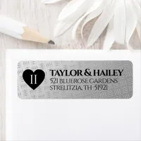 Elegant 11th Steel Wedding Anniversary Celebration Label