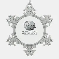 Whimsigoth Ink – Mystical Forests, Moons & Magic M Snowflake Pewter Christmas Ornament