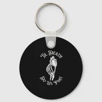 Til Death Do Us Part Skeleton Hand Holding Anatomi Keychain