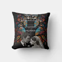 Wedding couple personalised gift ideas throw pillow