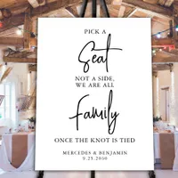 Open Seating Pick A Seat Personalized Wedding  Foam Board