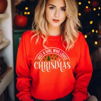  Just A Girl Who Loves Christmas Women's Holiday  T-Shirt